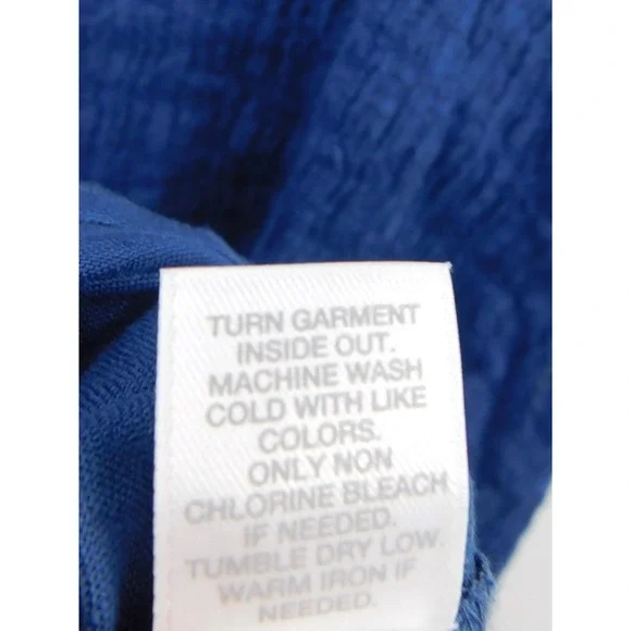 Pure Jill J Jill Blue Linen Layered Maxi Dress Womens Large Sleeveless Lagenlook - Picture 4 of 5